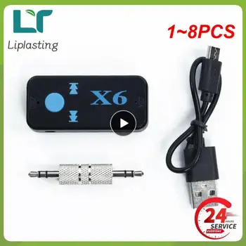 1 ~ 8PCS X6 универсален Bluetooth приемник V4.1 Поддръжка на TF карта Handfree Call Music Player Телефон Кола AUX In / Output MP3 музикален плейър