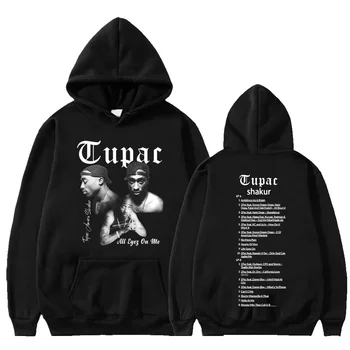 Рапърът Tupac 2Pac Print Хип-хоп качулки Мъже Жена Y2k Hoodie Streetwear Суитчъри с качулка Пуловери Унисекс анцуг облекло