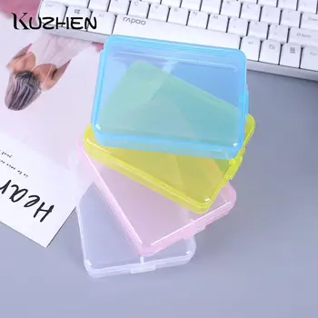 Пластмасови прозрачни обеци пръстен съхранение кутия съхранение организатор организатор кутия почистване бутер кутия за съхранение