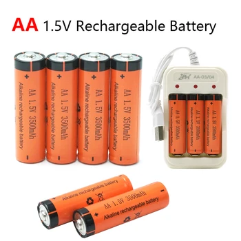 4PCS AA батерия 1.5V 3500mAh AA акумулаторна батерия Ni-MH алкална батерия за безжична клавиатура и мишка TV дистанционно управление