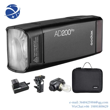 YYHC GODOX AD200Pro 200Ws 2.4G 1 / 8000 HSS 500 пълна мощност камера светкавица светкавица с 2900mAh батерия