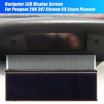 Автомобилен централен навигатор LCD дисплей за Peugeot 206 307 Citroen C5 Xsara Picasso Части Многофункционален модул Екран Pixel Ремонт