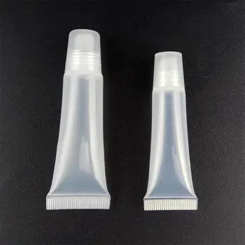 Празни пластмасови тръби за многократна употреба Полупрозрачни козметични контейнери Мека пластмасова тръба бутилка за пътуване с флип капак