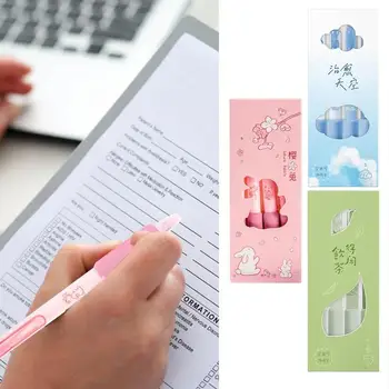 Cute Neutral Pens 4бр Anti-smudge Neutral Pens Aesthetic Retractable ST Nib Quick Dry Pens Frosted Appearance Fluent Writing
