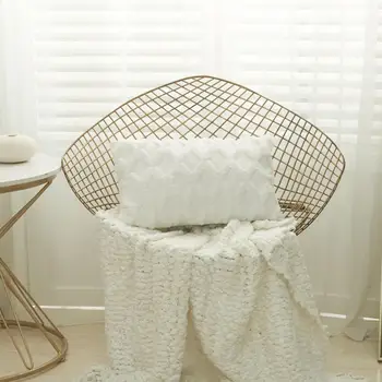 За хол, легло ромб ивица възглавница покритие памук кърпа плюшена възглавница покритие възглавница случай диван декор домашен текстил