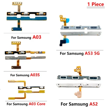 Power & Volume Side Button Key Flex кабелни резервни части за Samsung A03S A03 Core A13 4G A22 A33 A73 A52 A53 5G A72