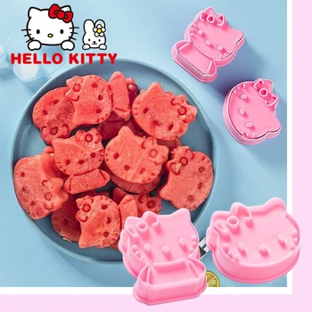 Kawaii Hello Kitty Cookie Mold Кухненски аксесоари Аниме Бисквитки Диня Преса Начало Инструменти за печене Инструменти за декориране на фондан