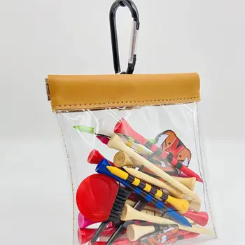 Голф торбичка чанта PVC висящи трайни видими преносими голф топка чанта за ключове