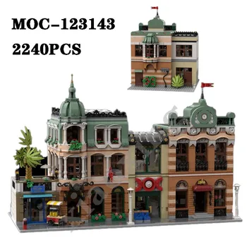 Класически MOC-123143 Хотел 2240 парчета Подходящ за 10297 Възрастен Кралска изложба Строителни блокове Играчки Деца DIY коледни подаръци