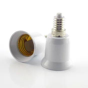 1PCS E14 до E27 Конвертор на държача на лампата 220V Огнеупорни преобразуватели на основата на гнездото Адаптер за електрическа крушка Преобразуване Аксесоари за осветление