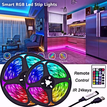 SMD3535 LED светлини TV настолен екран подсветка LED лента светлина промяна на цвета спалня декорация 5V 1m 10m 15m 20m 30m Luces LED