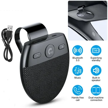 Bluetooth-съвместим Handsfree Car Kit Безжичен високоговорител Многоточков Hands-free BT високоговорител Manos Libres Coche