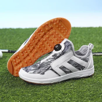 Дамски водоустойчиви обувки за голф Мъже Неплъзгащи се голф маратонки Голф обучение Спортни шипове Обувки за голф