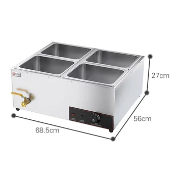 Оборудване за кетъринг отопление на шведска маса от неръждаема стомана Bain Marie нагревател за храна