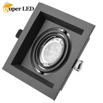 таван Downlight алуминиева сплав вдлъбнати прожектори кръг GU10 LED светлини нарязани дупка 1/2/3