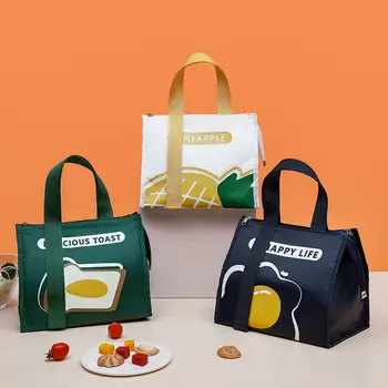 Мода сладък голям водоустойчив карикатура преносим обяд чанта храна термична чанта мляко бутилка случай изолация чанта