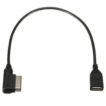 MDI MMI AMI AUX към USB женски аудио AUX адаптер кабелен проводник за AUDI A3 / A4 / A5 / A6 / Q5 VW Tiguan GTI CC Magotan