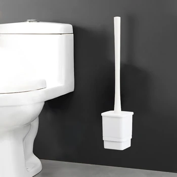 Комплект четки за тоалетна Черна тоалетна Четки за баня с багажник за съхранение Монтирани на стена Модерни инструменти за почистване Аксесоари за миене
