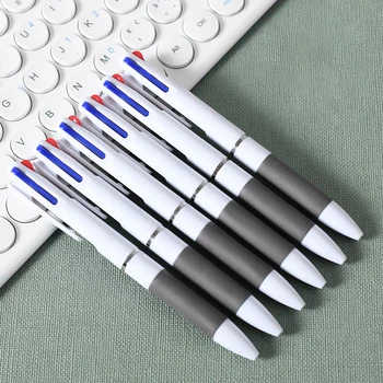 3 цвята в 1 Натиснете химикалка класически 0.7mm писалка червено черно синьо химикалка писане писалка училище офис писане канцеларски материали