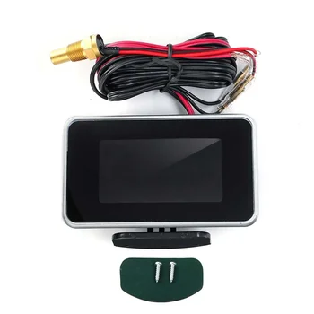 2in1 12V 24V LCD кола цифров дисплей габарит напрежение налягане вода температурен метър с зумер аларма M10
