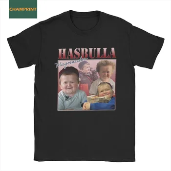 Hasbulla Magomedov Мъжки тениски Новост тениска къс ръкав кръгла яка тениска 100% памук класически дрехи