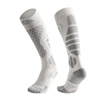 Зимна топлина вълна ски чорапи компресия бързосъхнещи анти-навяхване нехлъзгащи открит спорт дълга тръба сняг чорапи жени мъже унисекс