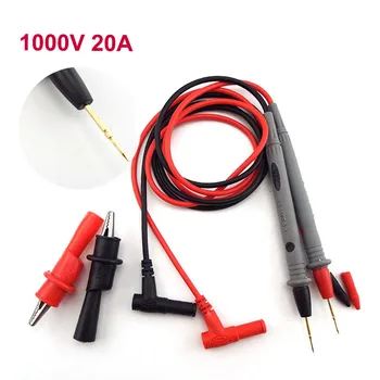 1000V / 20A мулти метър тест води сонди мултицет тънък връх игла кабел писалка за цифров мултицет тестер волтметър универсален