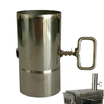 Външна печка тръба регулируем контролер на въздушния поток неръждаема стомана комин дърво изгаряне нагревател комин тръба за отопление