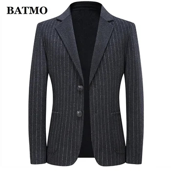 BATMO 2021 ново пристигане вълна раирана ежедневна блейзър мъже, мъжки якета, плюс размер 18018