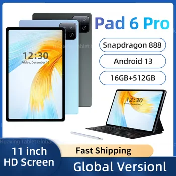 2024 Оригинална глобална версия Таблет Android 13 Pad 6 Pro 16GB+1TB Snapdragon 888 таблети PC 5G Dual SIM карта WIFI HD 4K Mi Tab