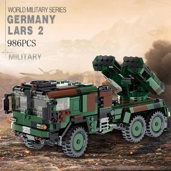 Световна война Германия Военни Lars 2 Light Rocket Gun System Batisbricks Building Block Ww2 Сглобяване на модел Bricks Toys Collection