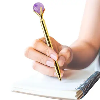 Смешни химикалки за възрастни Писалка с кристална топка отгоре Студентски канцеларски химикалки Кристална писалка за бизнес офис канцеларски материали