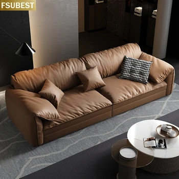 Висококачествен луксозен диван за хол Мебели за вила Комплект дивани Италиански модерен водоустойчив диван от плат Комплект мебели Диван