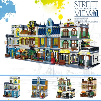 Градски сгради Кафене Къща Хотел Архитектура Ресторант Магазин Строителни блокове City Street View Тухли Играчки за деца