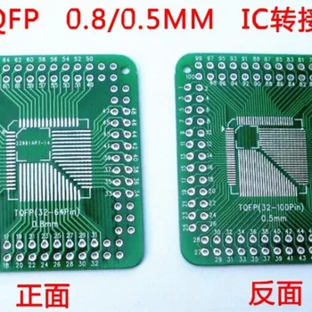 10pcs/LOT QFP TQFP LQFP TQFP32 TQFP44 TQFP64 TQFP80 TQFP100 0.5MM 0.8MM Pitch IC адаптер Socket / адаптер плоча / PCB