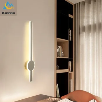 Nordic модерен минималистичен Led стена лампа спалня нощно шкафче хол пътека стая декор стена светлина фон стена творчески стенна лампа