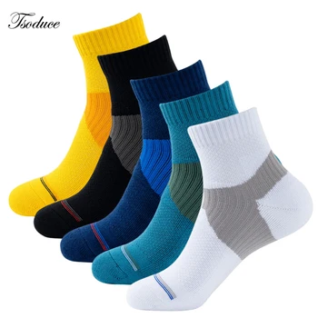 Бадминтон чорапи удебелени кърпа дъното влага Wicking дишаща памук спорт открит бягане баскетбол фитнес тенис чорапи