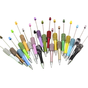 E9LB Beadable химикалки прибираща се химикалка Beadable писалка за студент момче момиче награда подарък за рожден ден