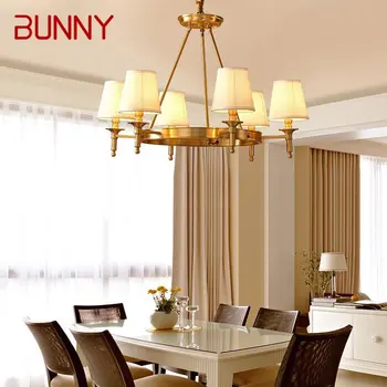BUNNY месингови полилеи лампа съвременни луксозни LED висулка светлина за дома хол спалня тела