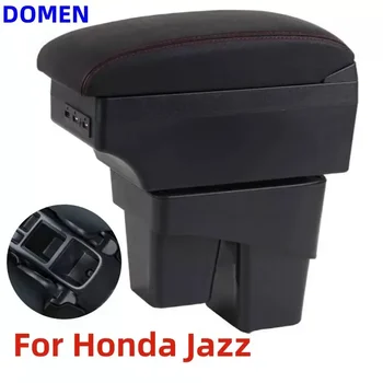 За Honda Jazz Подлакътник кутия За Honda Fit Jazz 3 Car Подлакътник 2014-2020 2015 2016 2017 2018 2019 Arm Кутия за съхранение аксесоари за кола