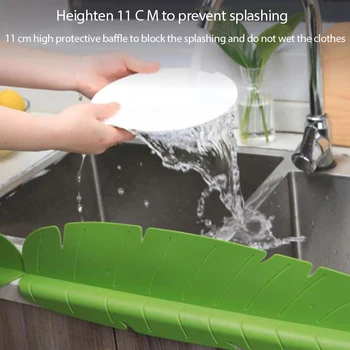 Soft силиконови пръски охрана издънка кухненска мивка вода пръски охрана водоустойчив екран масло доказателство пръски преграда кухня притурка