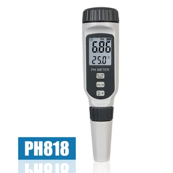 Преносим професионален рН метър за измерване на pH818 писалка тип тестер за качество на водата Киселинност метър pH818 ацидометър за аквариум