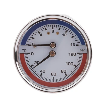 Dial течност напълнени манометър температура манометър термично налягане манометър 1/4