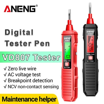 ANENG VD807 Цифрови детектори за напрежение Електрическа тестерна писалка AC 24-300V Преносим индикатор за отвертка NCV Инструменти за електросонда