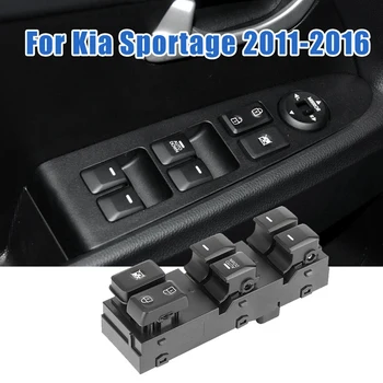 За KIA Sportage R 2011-2016 Power Master Window Lift Control Switch Преден ляв LH шофьор страна 93570-3W000 (AUTO DOWN)