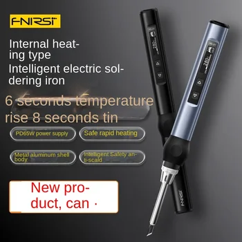 FNIRSI електрически поялник преносим мини заваряване маса вътрешно отопление цифров дисплей постоянна температура поддръжка