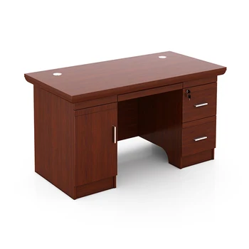 офис мебели дърво офис компютър маса офис бюро с три чекмеджета