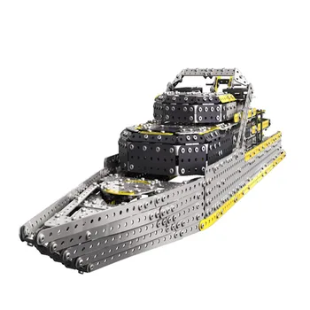 3D сглобен луксозен круизен кораб с висока трудност сглобен модел механична метална играчка пъзел градивен блок момче подарък декорация