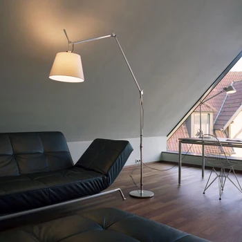 скандинавски минималистичен дълго рамо рокер доведе етаж лампа хол проучване диван ъгъл четене стоящи маса светлина спалня нощно легло лампа