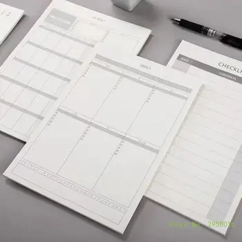 Simple Desk Planner Monthly & Weekly Schedule Notebook Daily Planner Notepad with Tear-Away Page for Work&Memo 40page